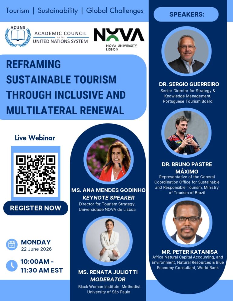 Sustainable Tourism Webinar flyer